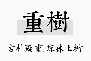 重树名字的寓意及含义