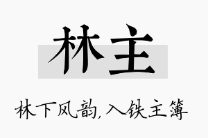 林主名字的寓意及含义