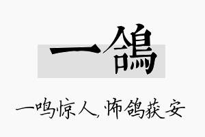 一鸽名字的寓意及含义