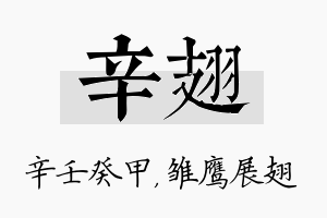 辛翅名字的寓意及含义