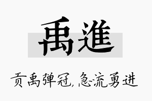 禹进名字的寓意及含义