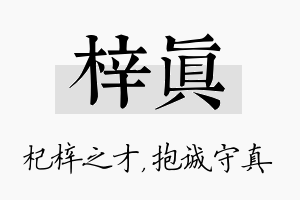 梓真名字的寓意及含义