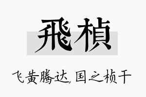 飞桢名字的寓意及含义