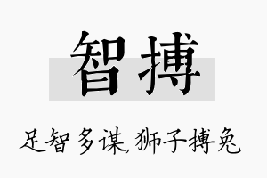 智搏名字的寓意及含义