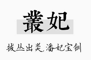 丛妃名字的寓意及含义