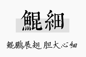 鲲细名字的寓意及含义