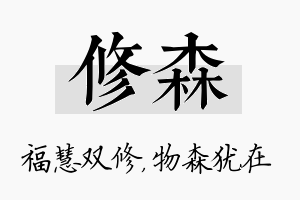 修森名字的寓意及含义