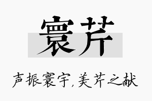 寰芹名字的寓意及含义