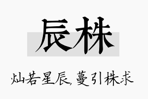 辰株名字的寓意及含义