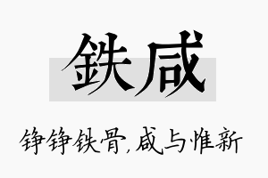 铁咸名字的寓意及含义