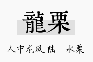 龙栗名字的寓意及含义