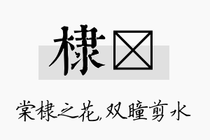 棣曈名字的寓意及含义