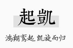 起凯名字的寓意及含义