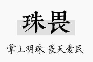 珠畏名字的寓意及含义