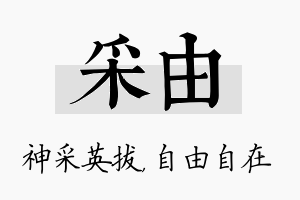 采由名字的寓意及含义