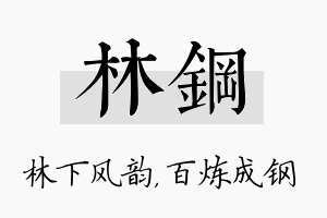 林钢名字的寓意及含义