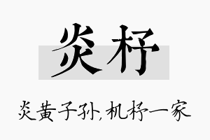 炎杼名字的寓意及含义