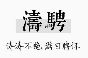 涛骋名字的寓意及含义