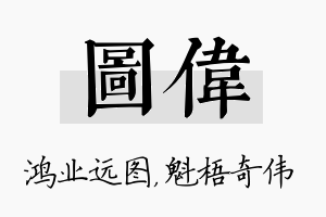 图伟名字的寓意及含义