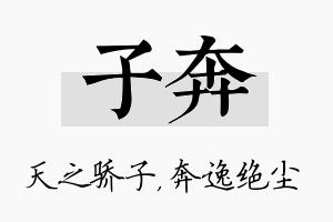 子奔名字的寓意及含义