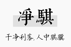 净骐名字的寓意及含义