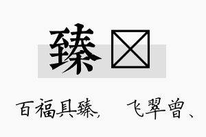 臻翾名字的寓意及含义