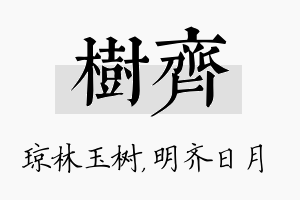 树齐名字的寓意及含义