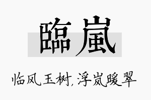 临岚名字的寓意及含义