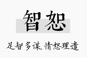 智恕名字的寓意及含义