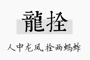 龙拴名字的寓意及含义