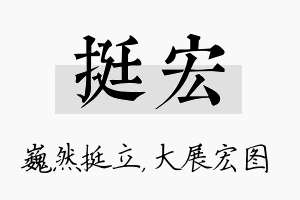 挺宏名字的寓意及含义