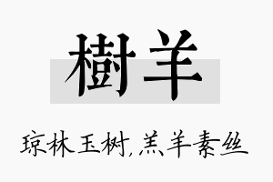 树羊名字的寓意及含义