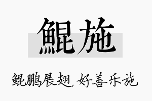 鲲施名字的寓意及含义