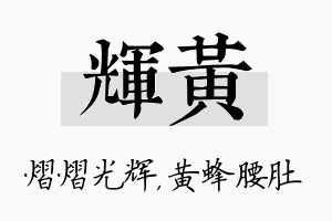 辉黄名字的寓意及含义