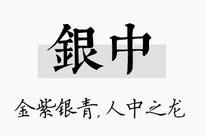 银中名字的寓意及含义