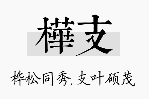 桦支名字的寓意及含义