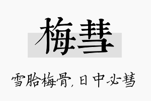 梅彗名字的寓意及含义