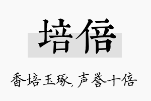 培倍名字的寓意及含义