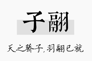 子翮名字的寓意及含义