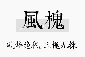 风槐名字的寓意及含义