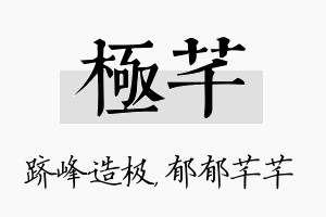 极芊名字的寓意及含义