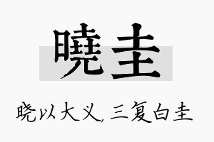 晓圭名字的寓意及含义