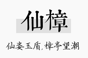 仙樟名字的寓意及含义