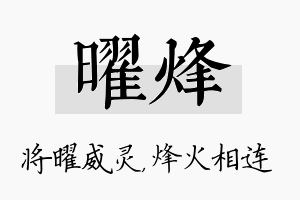 曜烽名字的寓意及含义