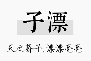 子漂名字的寓意及含义