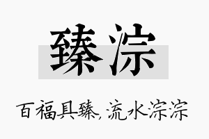 臻淙名字的寓意及含义