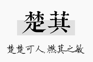 楚萁名字的寓意及含义