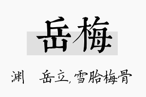 岳梅名字的寓意及含义