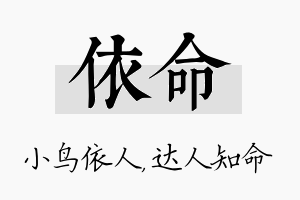 依命名字的寓意及含义