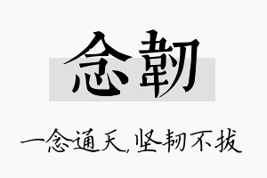 念韧名字的寓意及含义